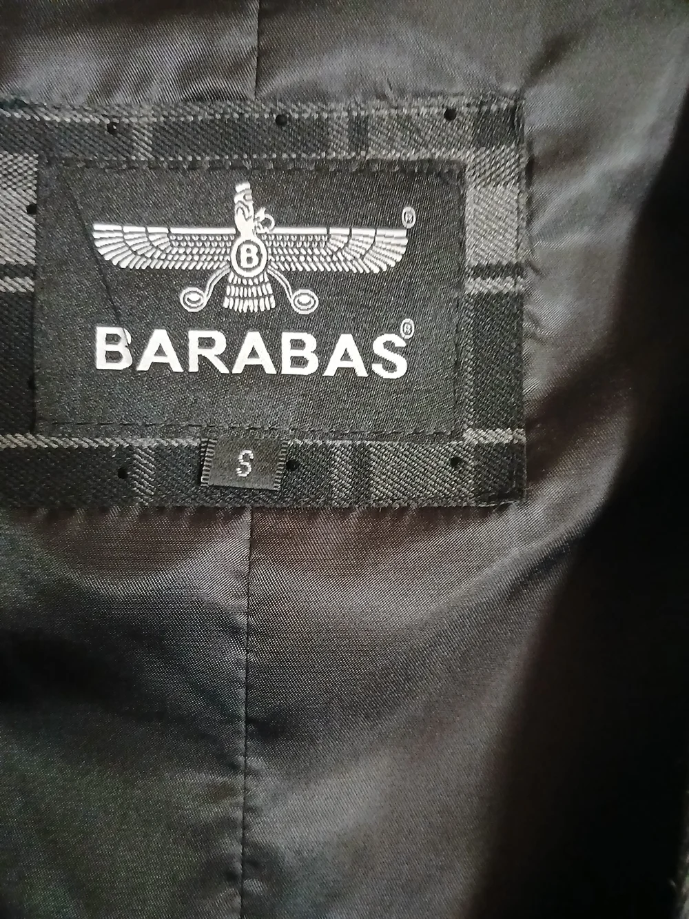 Barabas Men’s NWT Black & Gray Plaid Vest Size S Subtle Rhinestone Detailing